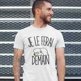 T-shirt Homme Mouton | Je le ferai demain - Planetee
