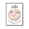 Affiche Julia Amour et Biberon de Lait Vache - Planetee