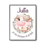 Affiche Julia Amour et Biberon de Lait Vache - Planetee