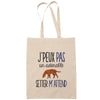 Sac Tote Bag setter j'peux pas beige - Planetee
