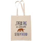 Sac Tote Bag setter j'peux pas beige - Planetee