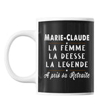 Mug prénom Marie-Claude cadeau départ retraite - Planetee