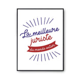 Affiche Juriste Femme Métier Meilleure du Monde entier - Planetee