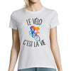 T-shirt femme vélo c'est la vie - Planetee