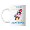 Mug Bêtises avec Marraine Astronaute Fusée - Planetee