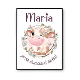 Affiche Maria Amour et Biberon de Lait Vache - Planetee
