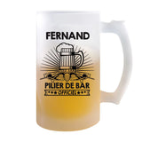Chope de bière Fernand Prénom Pilier de Bar - Planetee