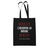 Sac Tote Bag Observer La Nature C'est ma Routine - Planetee