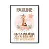 Affiche Pauline Cou Monté Girafe - Planetee