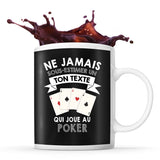 Mug personnalisable poker Prénom Métier Age tasse pour Joueur de Poker - Planetee