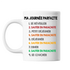 Mug blanc Sauter en Parachute Journée Parfaite - Planetee