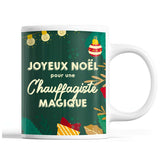 Tasse Noël Chauffagiste femme Vert - Planetee