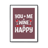 Affiche Amour Toi moi et le vin rouge - Planetee