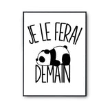 Affiche panda Je le ferai demain - Planetee