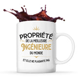Mug blanc Propriété de la Meilleure Ingénieure - Planetee