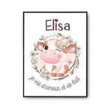 Affiche Élisa Amour et Biberon de Lait Vache - Planetee