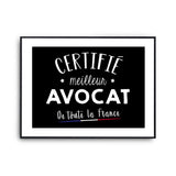 Affiche Avocat Homme Meilleur de France Métier - Planetee