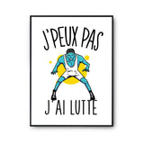 Affiche Lutte j'peux pas Blanc Premium - Planetee