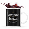 Mug Propriété de Rebecca - Planetee