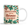 Tasse Noël Barman homme Beige - Planetee