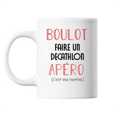 Mug Faire un Decathlon C'est ma Routine Blanc - Planetee
