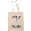 Sac Tote Bag J'peux pas Baseball beige - Planetee
