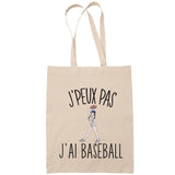 Sac Tote Bag J'peux pas Baseball beige - Planetee