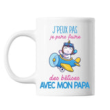 Mug Bêtises avec Papa Licorne Avion - Planetee