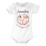 Body bébé Jasmine Amour et Biberon de Lait Vache - Planetee