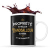 Mug noir Propriété du Meilleur Handballeur - Planetee