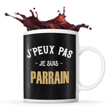 Mug noir J'peux Pas je suis Parrain - Planetee