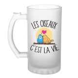 Chope de bière Oiseaux c'est la vie - Planetee