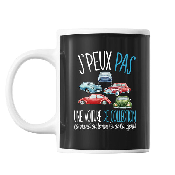 Mug Voiture de collection j'peux pas Noir - Planetee