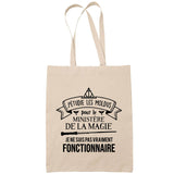 Sac Tote Bag Fonctionnaire ministère magie beige - Planetee