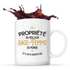Mug blanc Propriété du Meilleur Sage-Femme - Planetee
