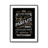 Affiche Septembre Femme Parfaite - Planetee