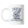 Mug Paintball j'peux pas Blanc - Planetee