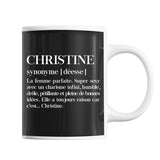 Mug Christine Définition Déesse - Planetee