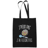 Sac Tote Bag Fléchettes Je peux pas Noir - Planetee