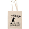 Sac Tote Bag J'peux pas Lancer du marteau beige - Planetee
