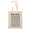 Tote Bag Bonne ou Mauvaise Situation Beige - Planetee