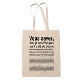 Tote Bag Bonne ou Mauvaise Situation Beige - Planetee