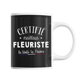 Mug Homme Fleuriste Meilleur de France | Tasse Noire métier - Planetee