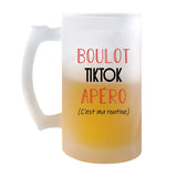 Chope de Bière Tiktok C'est ma Routine - Planetee