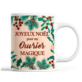 Tasse Noël Ouvrier homme Beige - Planetee