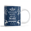 Tasse Noël Mari homme Bleu - Planetee