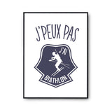 Affiche Billard j'peux pas Blanc Premium - Planetee