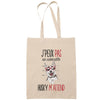 Sac Tote Bag husky j'peux pas beige - Planetee