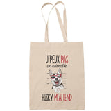 Sac Tote Bag husky j'peux pas beige - Planetee
