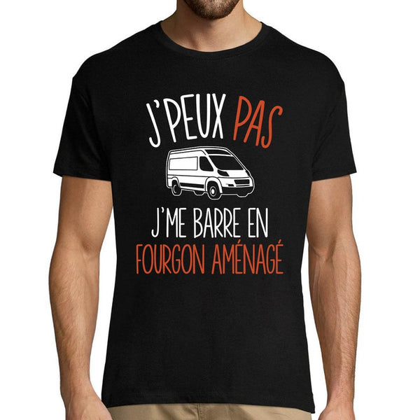 T-shirt homme J'peux pas j'me barre en Fourgon Aménagé - Planetee